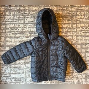 Primary toddler black lightweight Puffer Jacket size 18-24 months